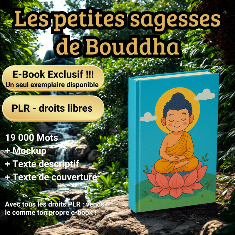 Les petites sagesses de Bouddha 19k mots e-book PLR exclusif