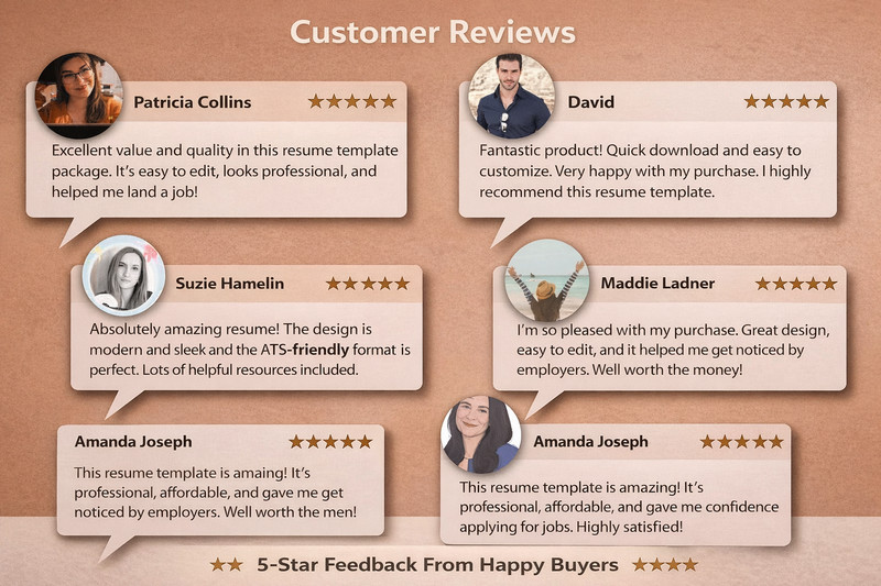 Professional CV & ATS Friendly Resume Template MS-Word, Google Docs, Canvas edit gallery