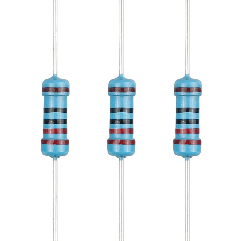 100pcs 220 ohm Resistor 1/2w (0.5Watt) ±1% Tolerance Metal Film Fixed Resis
