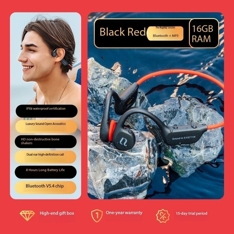 SHEYIN X7 bone conduction Bluetooth headphones, waterproof and sweatproof gallery