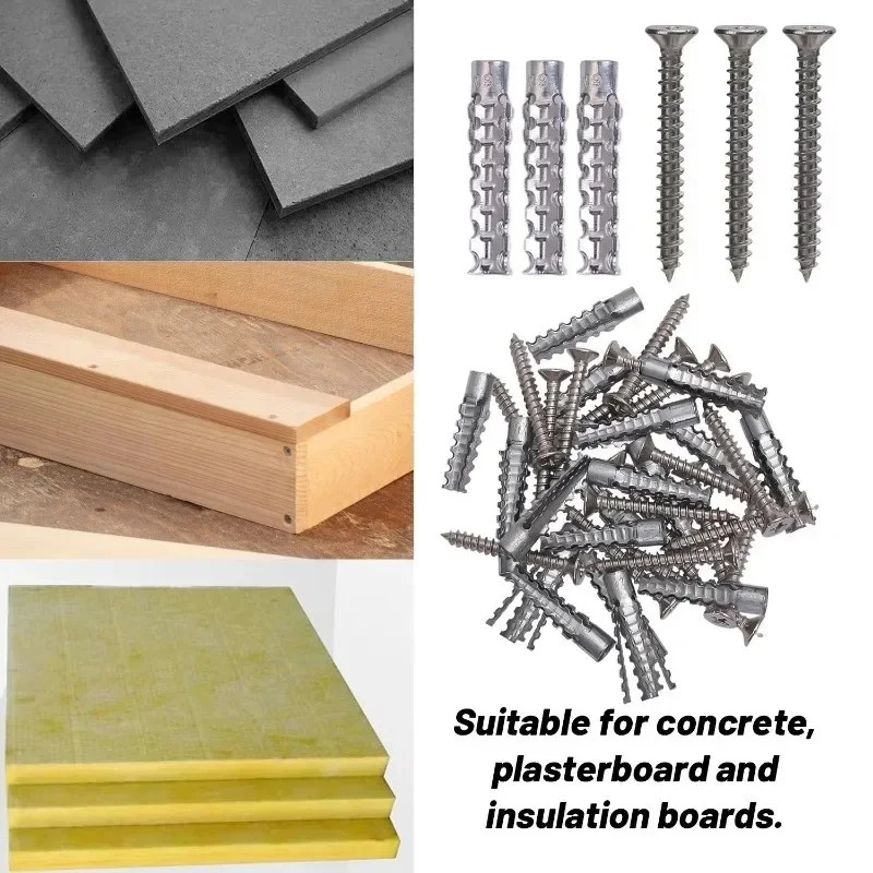 6/8Mm Expansion Pipe for Hollow Walls Metal Expansion Screws Kit Self Tapping Sc gallery