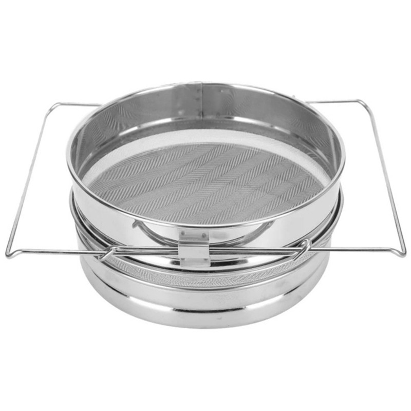 Grade Rustproof Double Mesh Honeys Strainer Beekeeping Tool Stainless Steel gallery