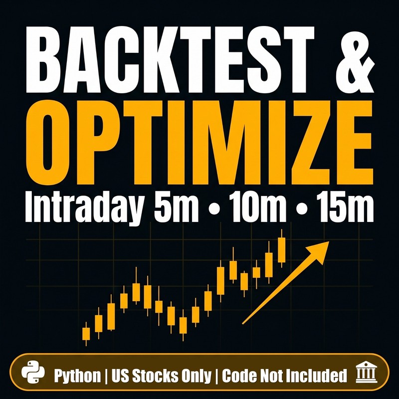 I Will Backtest & Optimize Intraday Strategy - 5m 10m 15m - Code not included