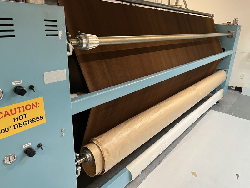 Dye sublimation fabric graphics system, Roland 1045 printer, Practix press gallery