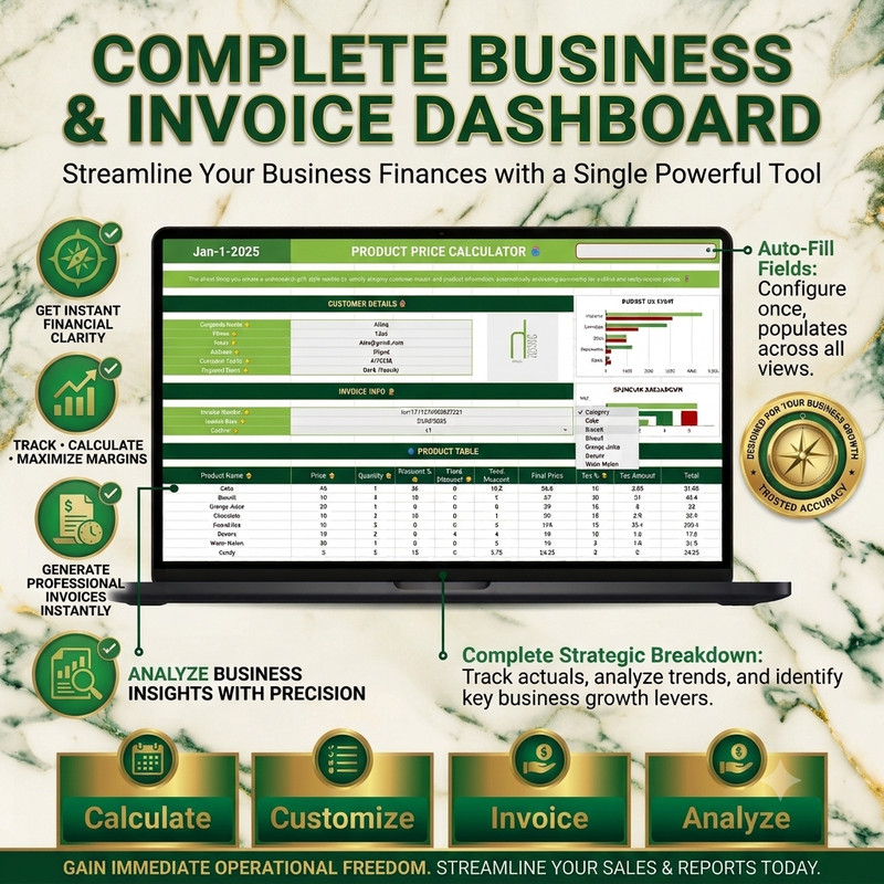 Business Pricing Calculator | Google Sheets Invoice & Profit Margin Tracker✅ gallery