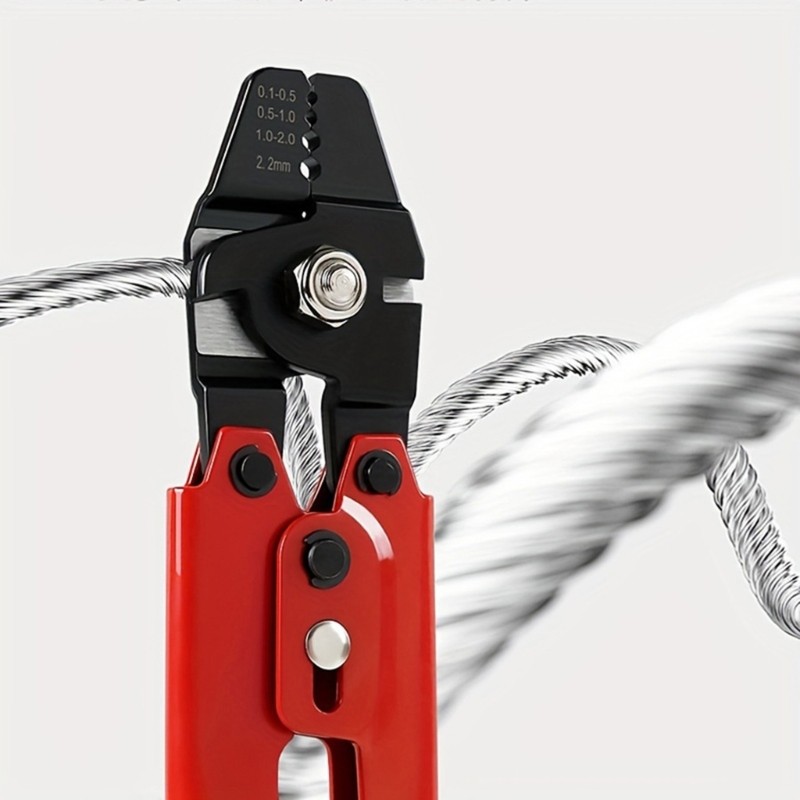 Metal Sleeve Crimper Tool for 0.1-2.2mm Wire Rope and Cable Tasks gallery