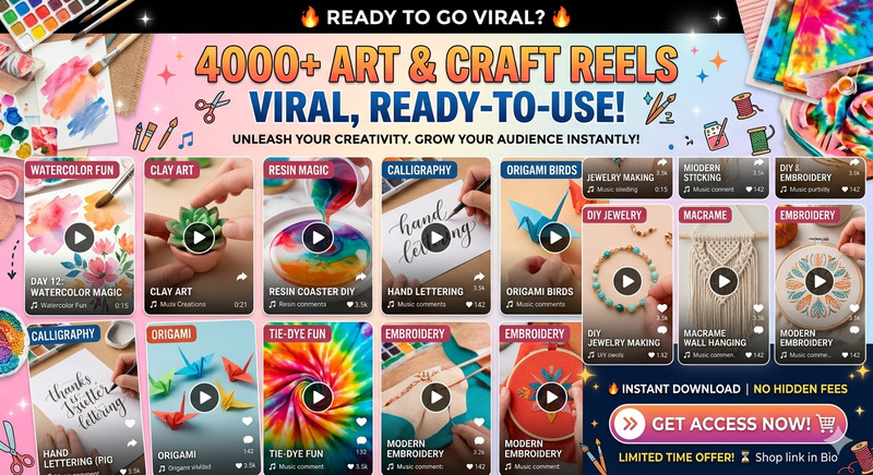 4000+ Viral Ready To Use Art & Craft Reels