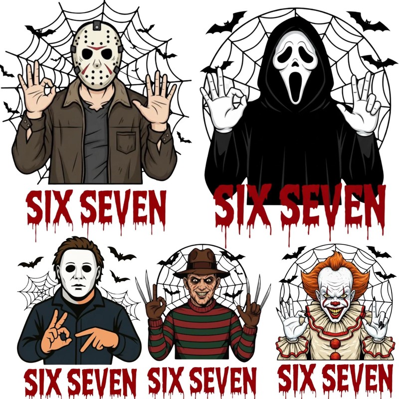 Haunted by 6-7 Halloween PNG Bundle: Spooky Meme Designs (Digital Download)