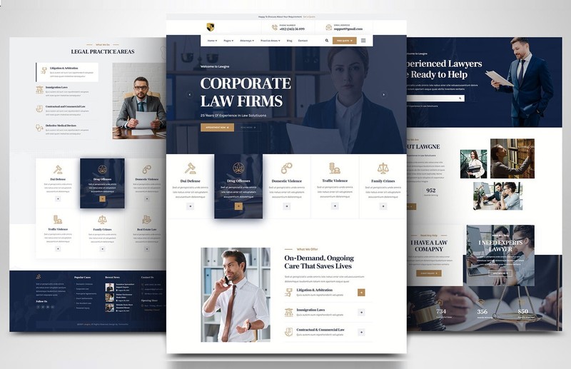 Lawyers, Law, Attorney, Justice & Tax Website Professional Responsive Website gallery