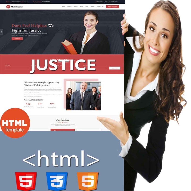 Justice & Lawyer | Full HTML Website Template – Bootstrap Responsive website