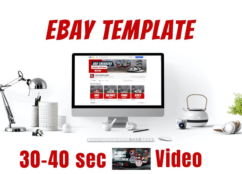 2024 Ebay Template Store & Listing Template, Logo and about us VIDEO (new)
