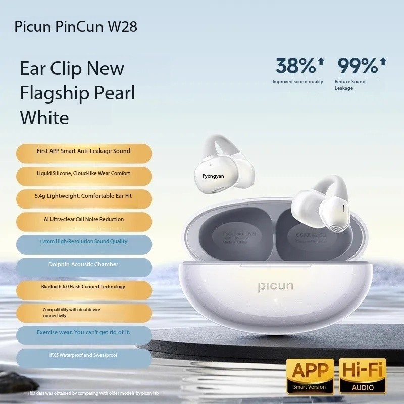 Pincun W28 Clip-on Bluetooth Earphones, Wireless, Open-Ear, Non-In-Ear gallery
