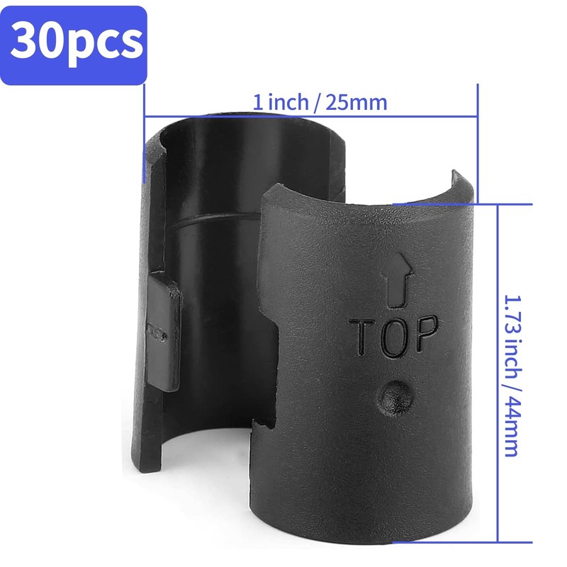 30 Pack Black Wire Shelf Clips 1 inch Wire Shelf Clips, Plastic Shelving Clip... gallery