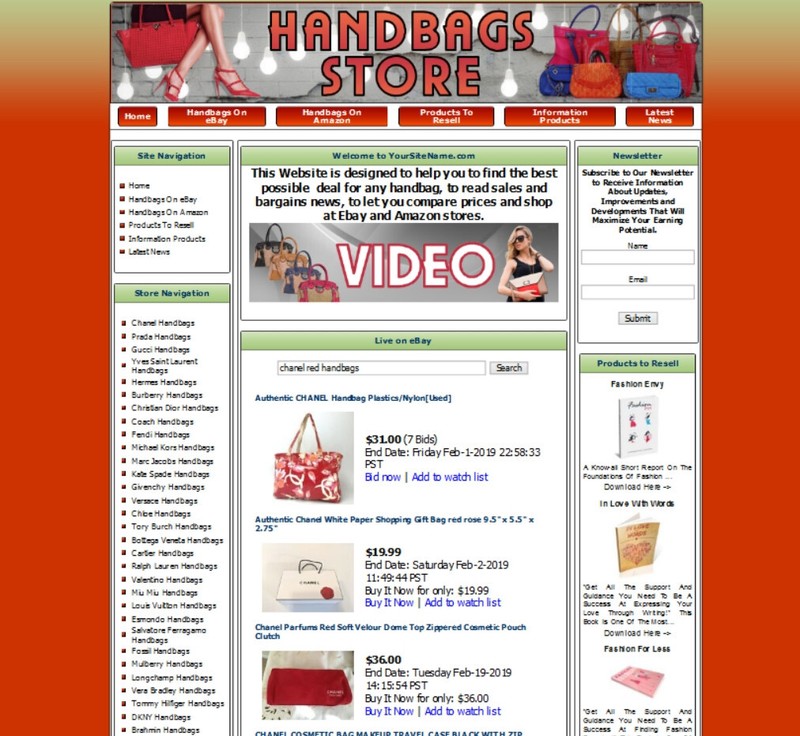HANDBAG STORE ECOMMERCE BUSINESS WEBSITE FOR SALE. AMAZON ADSENSE MONEY gallery