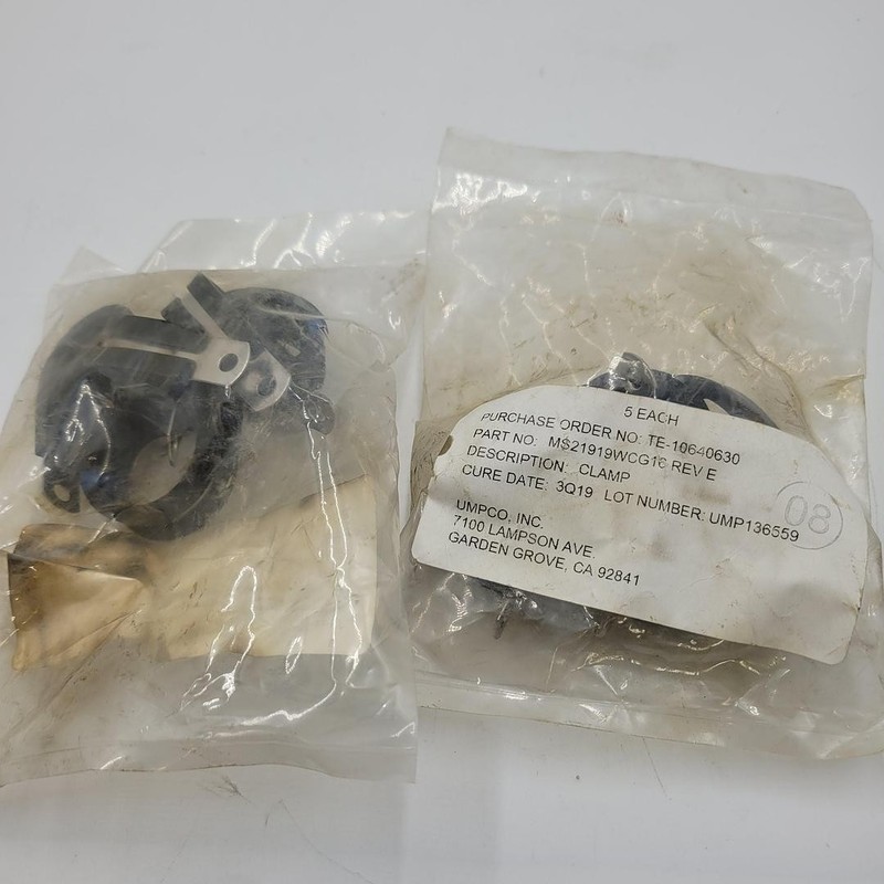 UMPCO pt # MS21919WCG16 Clamp (bag of 5 clamps) *NEW in sealed bag*