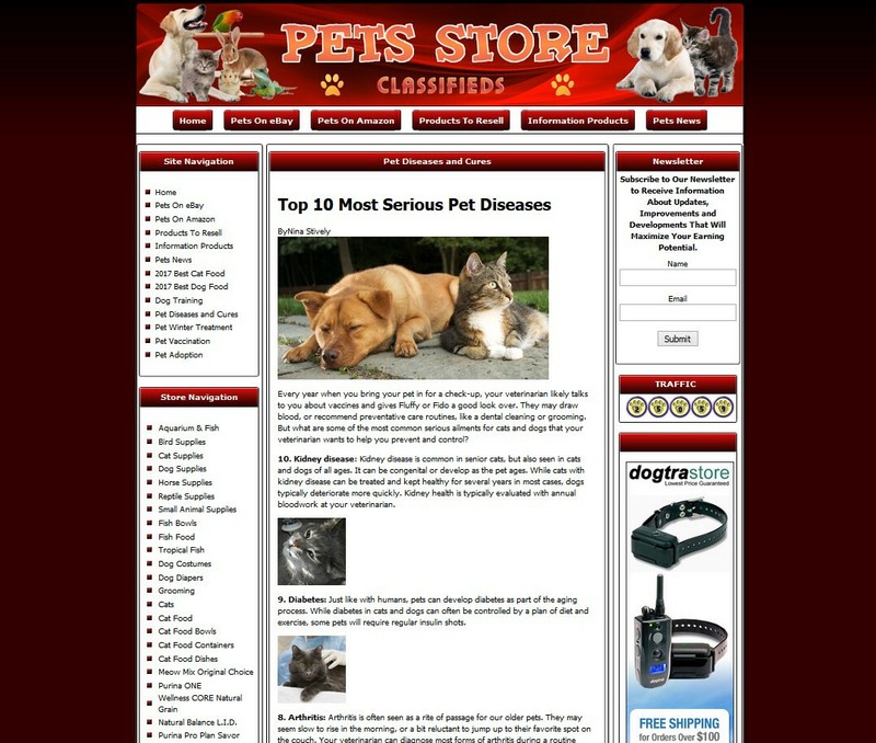 Fully Stocked Pet Store Website For Sale. Cats Dogs Birds Supply. gallery