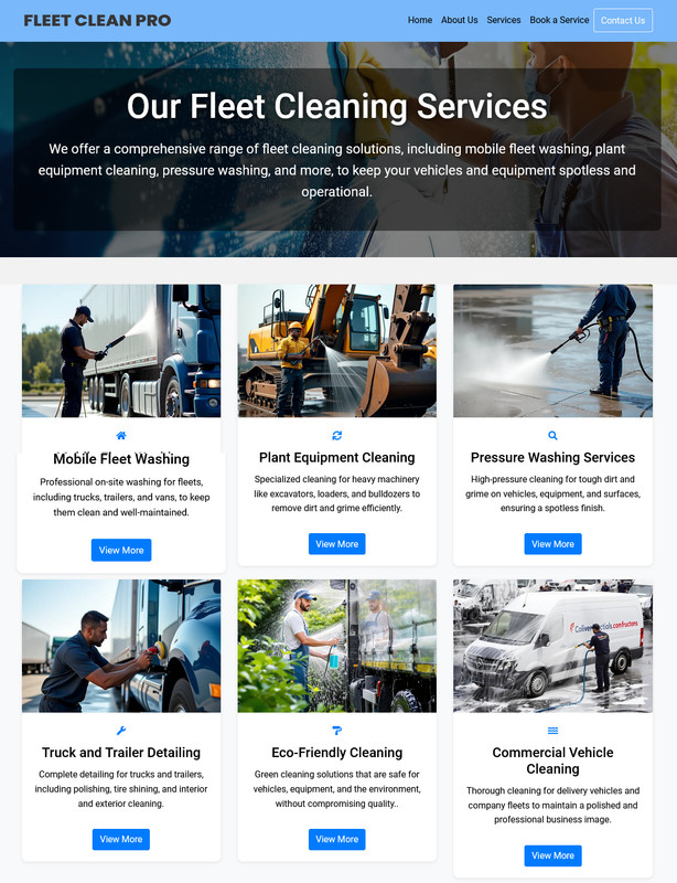 Fleet Cleaning Business Website for sale | Ready-to-Use Professional Platform gallery