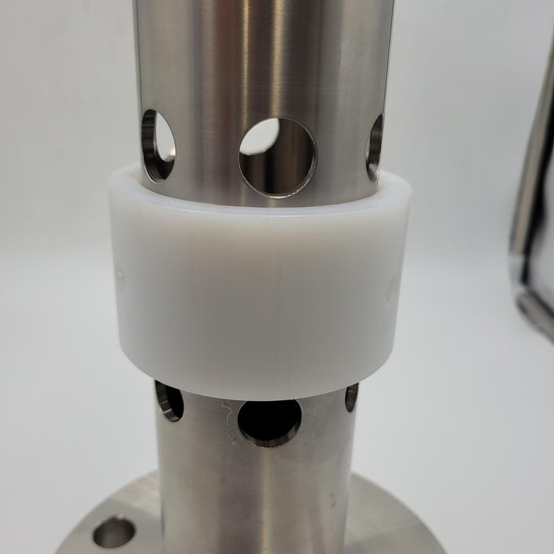 2.52" ID w/ .75" holes (18)/pvc fit 3 - 5/16" holes/solid 1-7/16" top-14" gallery