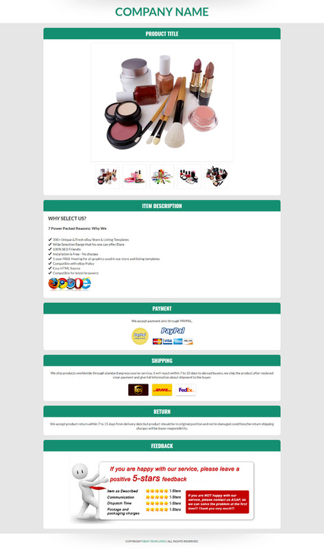 New eBay Mobile Responsive Template Auction Listing Professional HTTPS 2019