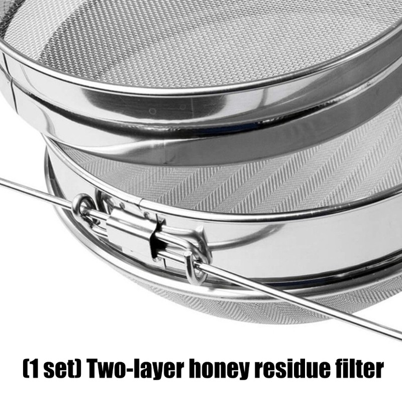 Grade Rustproof Double Mesh Honeys Strainer Beekeeping Tool Stainless Steel gallery