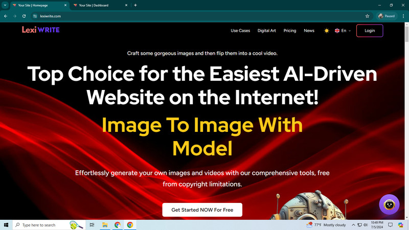 Artificial Intelligence website with all the bells and whistles Amazing imaging.