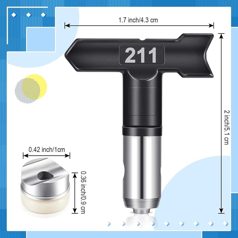 10 Pcs Reversible Airless Spray Tips Set 109 209 211 311 315 415 417 515 517 ... gallery