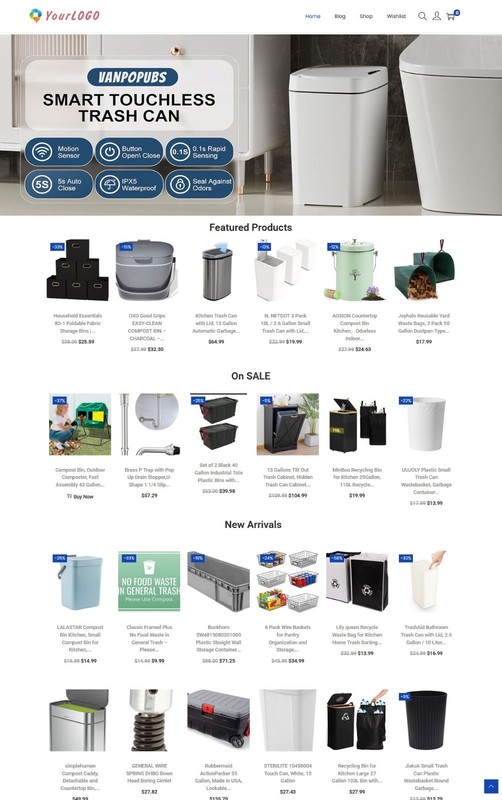 Trash Can Shop - Affiliate / Drop Shipping Website + eCommerce