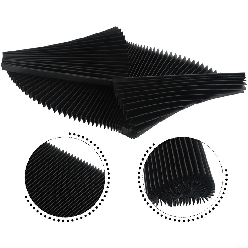 Flexible Black Accordion Bellows Cover for CNC Milling Machine Protection 200mm gallery