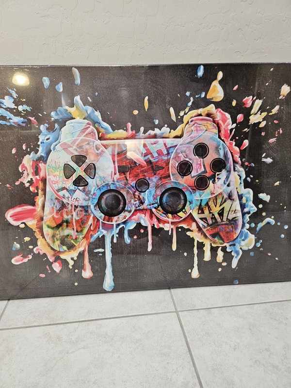 Gamer Wall Decor Painting FRAMED Canvas Print gallery