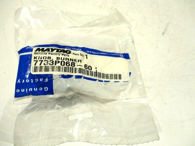 NEW GENUINE OEM MAYTAG 7733P068-60 RANGE BURNER KNOB-BLACK