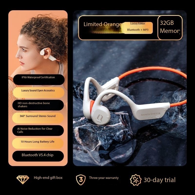 SHEYIN X7 bone conduction Bluetooth headphones, waterproof and sweatproof gallery