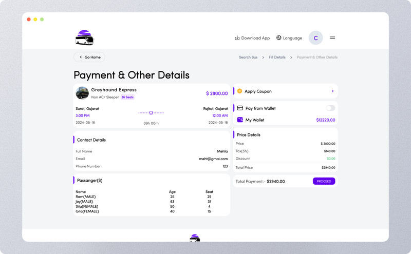 TripBus – Flutter Multi-Vendor Bus Ticket Booking App | Reservation System gallery