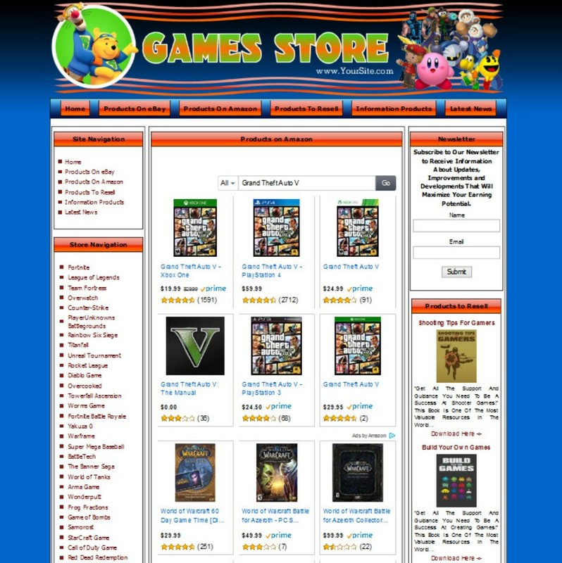 GAMES STORE Complete Ready Made Affiliate Website+Amazon+Google+Dropship gallery