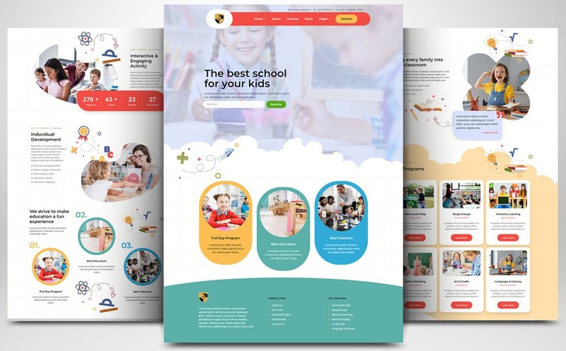 CUSTOM PRO WEBSITE FOR KIDS KINDERGARTEN SCHOOL PRESCHOOL NURSERIES CHILDCARE