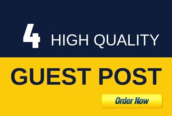 4 Guest Postings on HIGH AUTHORITY, Niche Relevant Sites (Powerful SEO Links)