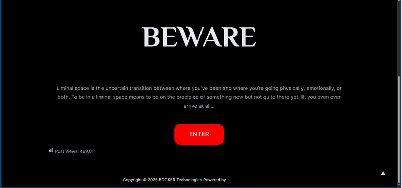 Dystopian, Otherworldly, Liminal Realities Website For Sale