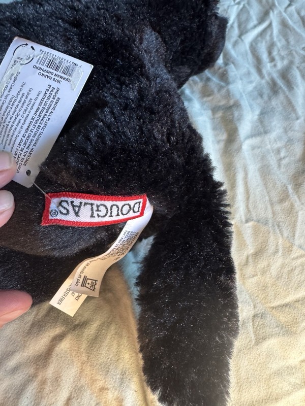 Harko 8" Black German Shepherd Plush Stuffed Animal Dog Douglas Cuddle Toy gallery