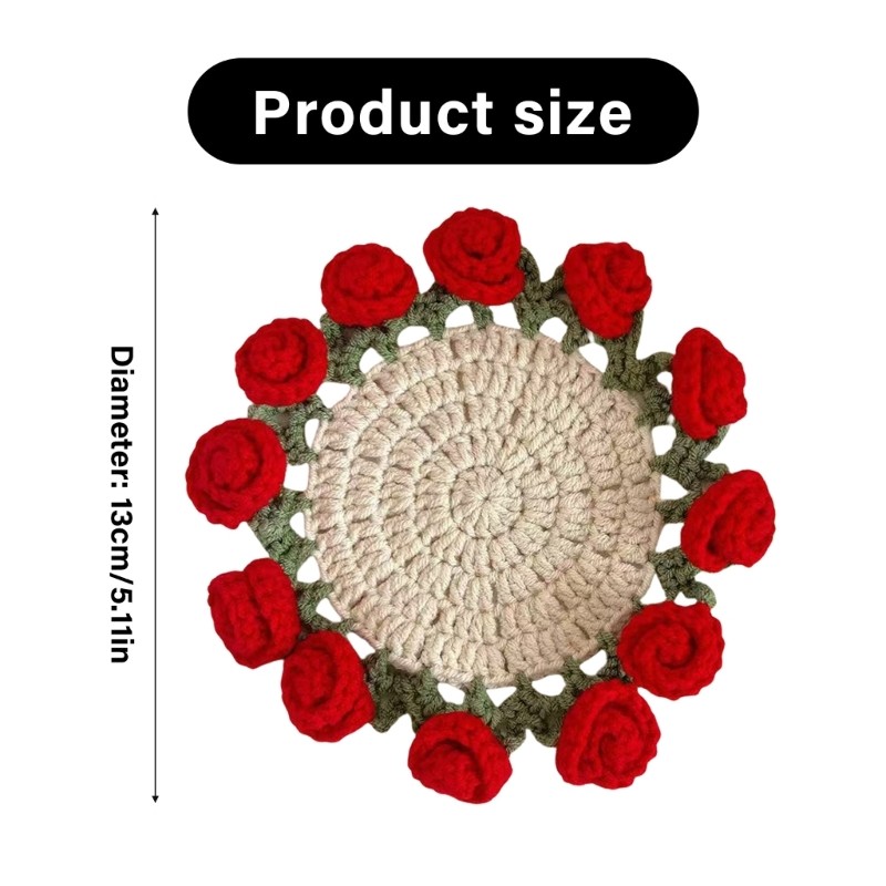 Rose Bouquet Crochet Coaster Kits Flower Coaster Crochet Kits Home Decoration gallery
