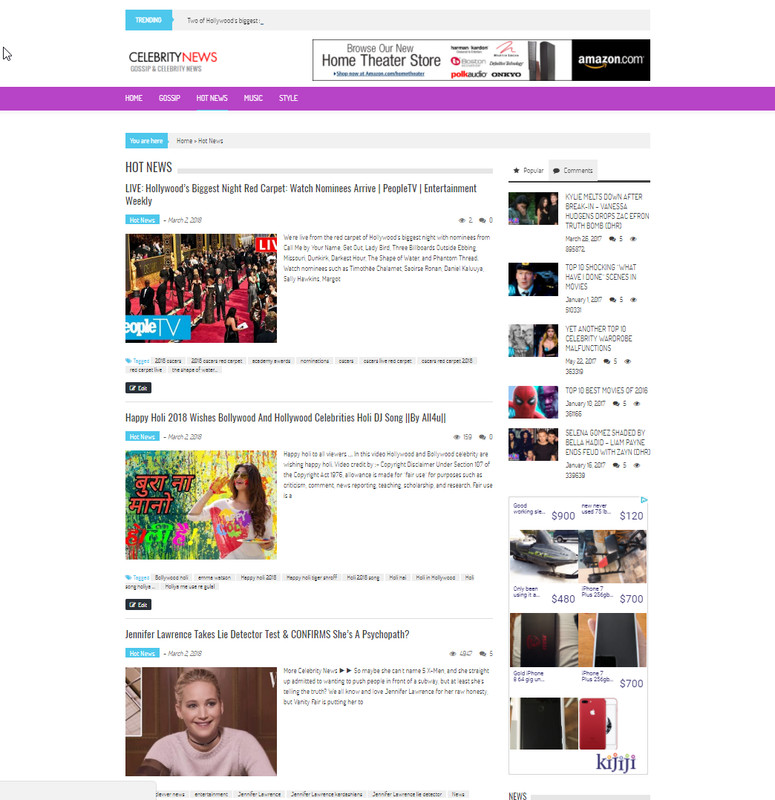 🥇 Established WordPress Celebrity News Website - Autopilot, Easy Customization gallery