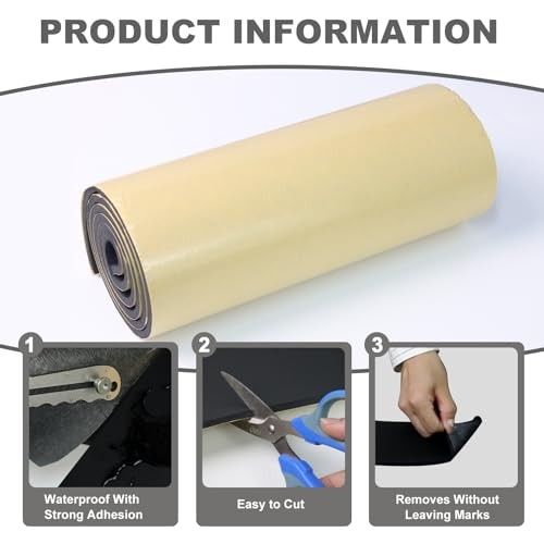 Neoprene Foam Sheet Adhesive 12x59x1/4 Inch Closed Cell Insulation Soundproof Pa gallery