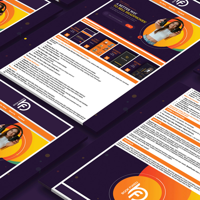 Custom eBay Store Design & Listing Template for Electronics & Tech Accessories