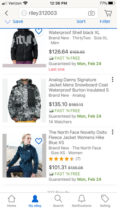 eBay Business Resale Store Inventory Wholesale Ski Snowboard Clothing gallery