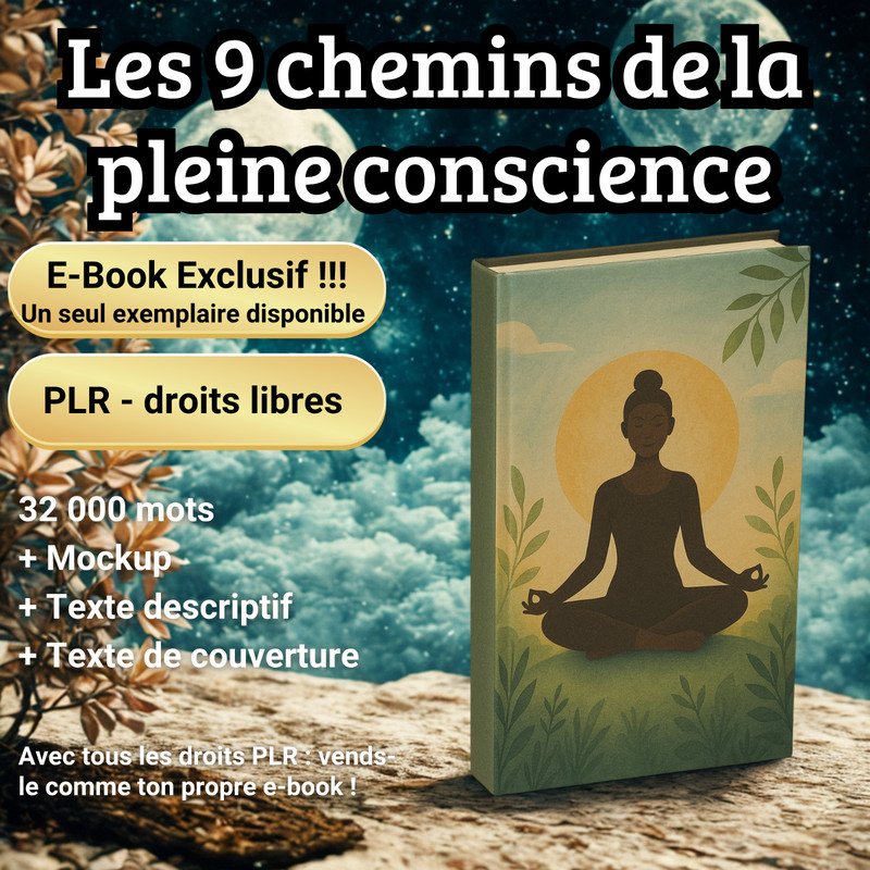 Les 9 chemins de la pleine conscience 32k mots e-book PLR exclusif