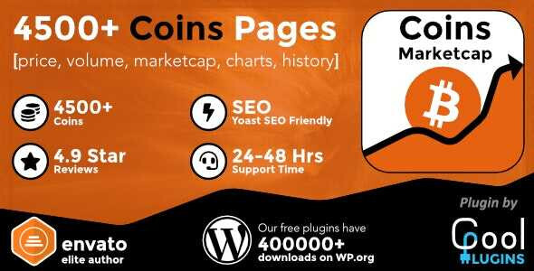 Coins MarketCap GPL v5.2 – WordPress Cryptocurrency Plugin