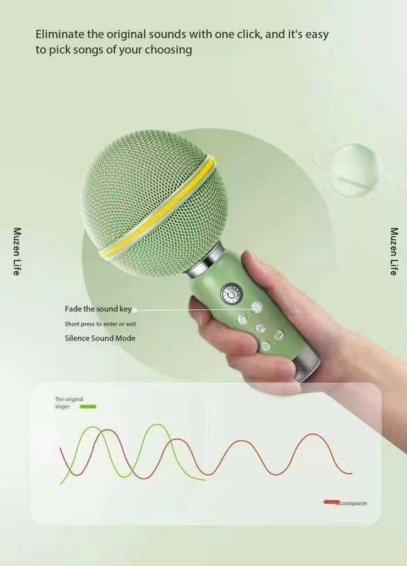 Elvis Audio Inspiration Little Planet Microphone Bluetooth Speaker Home Singing gallery