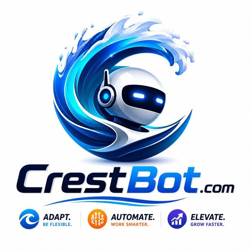 CrestBot .com AI Business Domain Name For Sale. Software. Tech. Robotics Startup