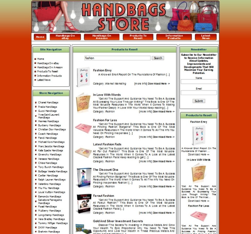 HANDBAG STORE ECOMMERCE BUSINESS WEBSITE FOR SALE. AMAZON ADSENSE MONEY gallery