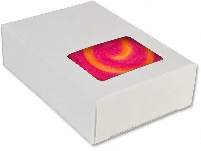 Rectangle Window Soap Boxes White 50 Pack Handmade Elegant Artisan Weddings gallery