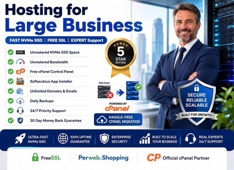 Hosting for Large Business – 💼 Premium SSD, Unlimited Sites | Just $14.99/Year!
