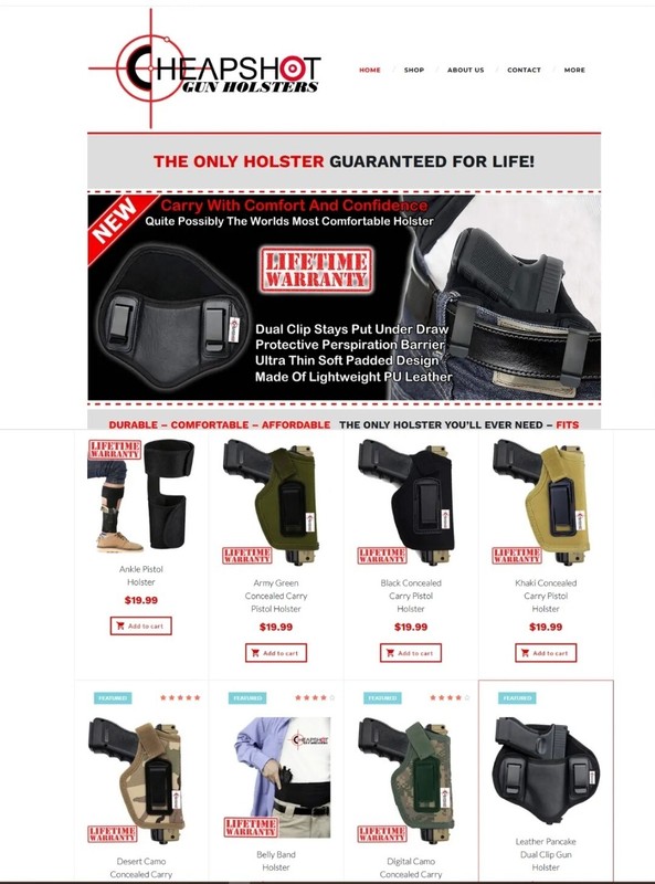 Turnkey Ecomm Holster Biz! Website,Domain,FB,Instagram, Ebay Listings &Inventory